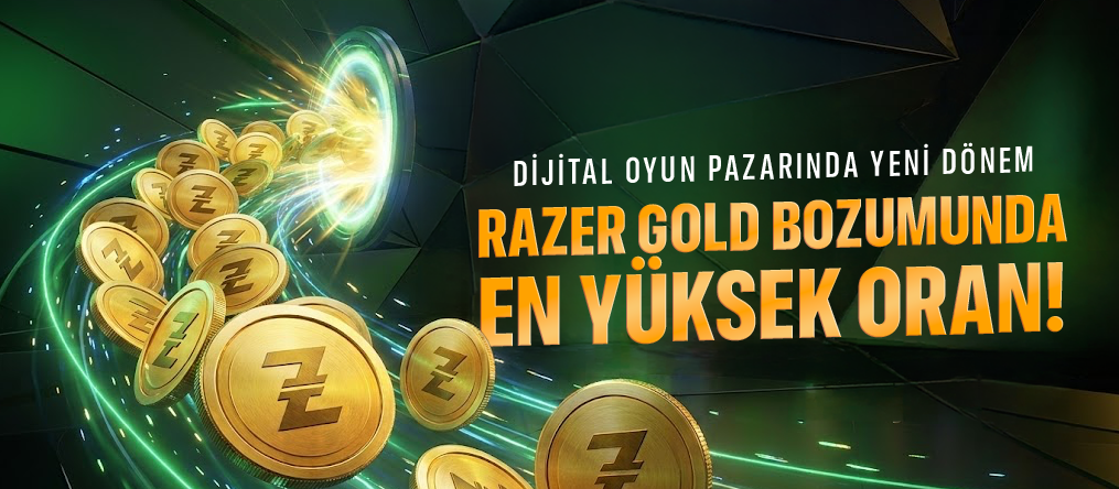 Dijital Oyun Pazarında Yeni Dönem: Razer Gold Bozumunda En Yüksek Oran ve Anında Nakit Güvencesi PazarOyun’da!