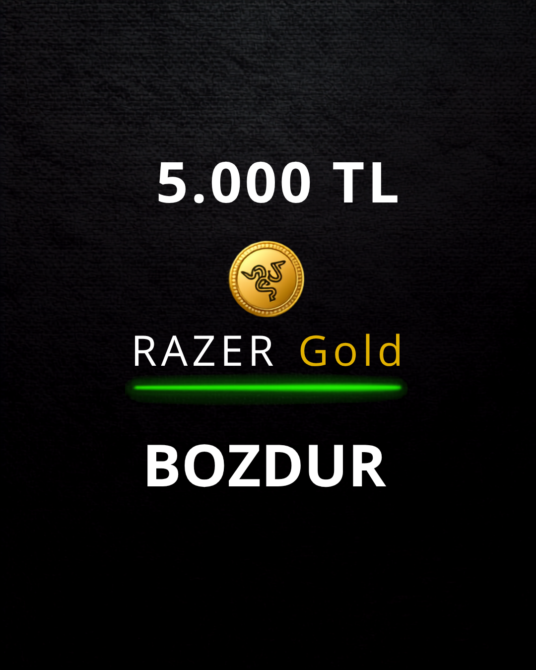 5000 TL Razer Gold Bozdur