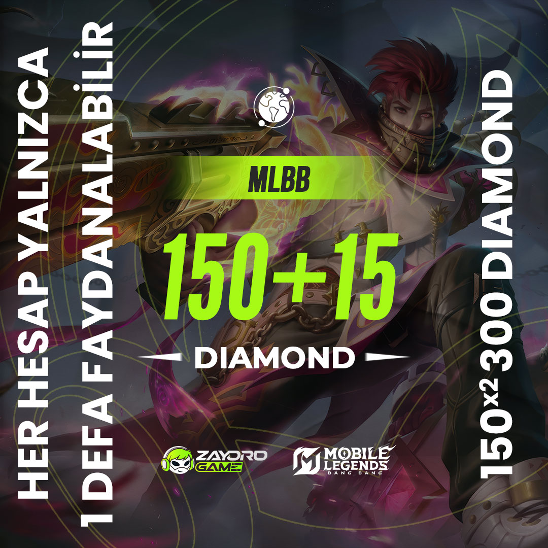 2x Bonus First Top Up 150+15 Diamonds (Global)
