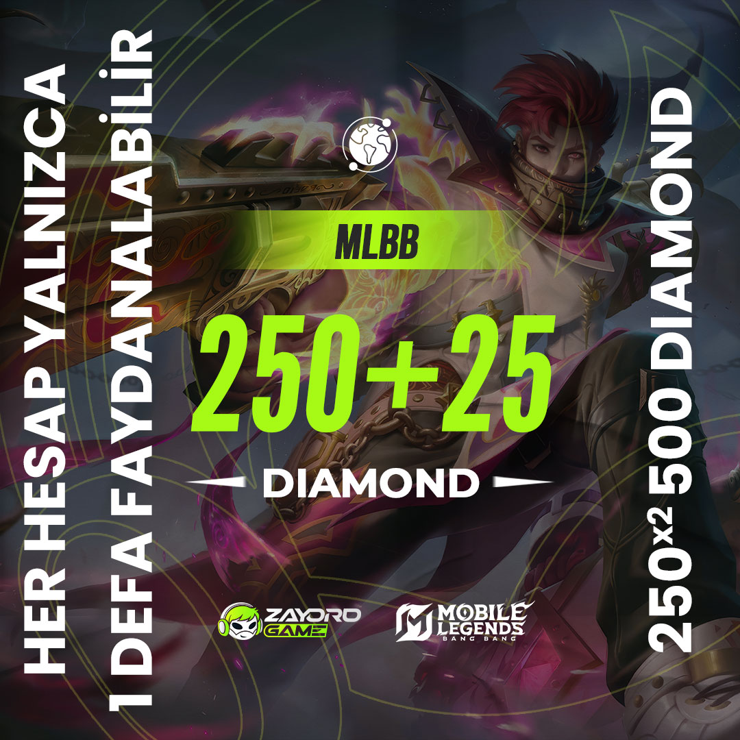 2x Bonus First Top Up 250+25 Diamonds (Global)