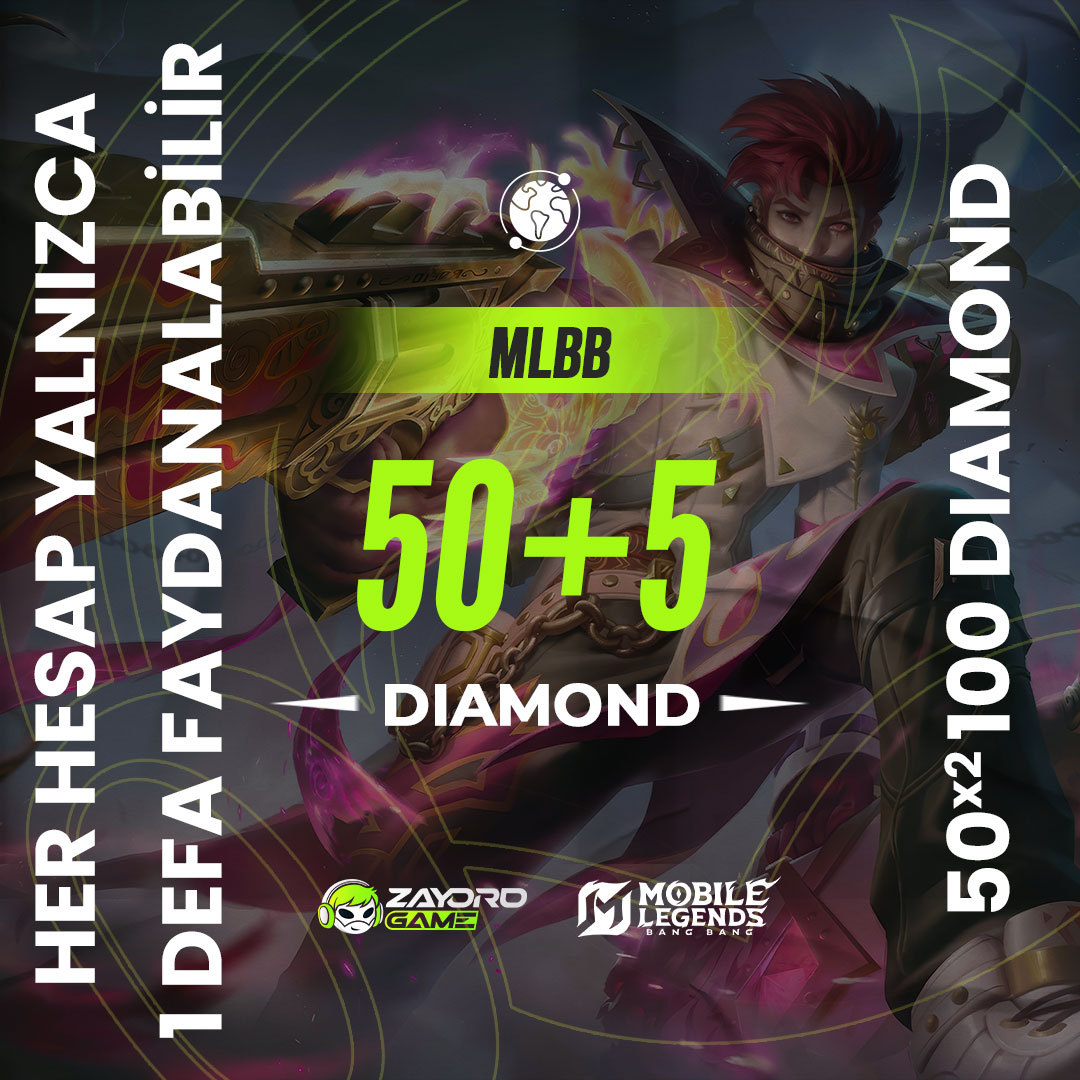 2x Bonus First Top Up 50+5 Diamonds (Global)