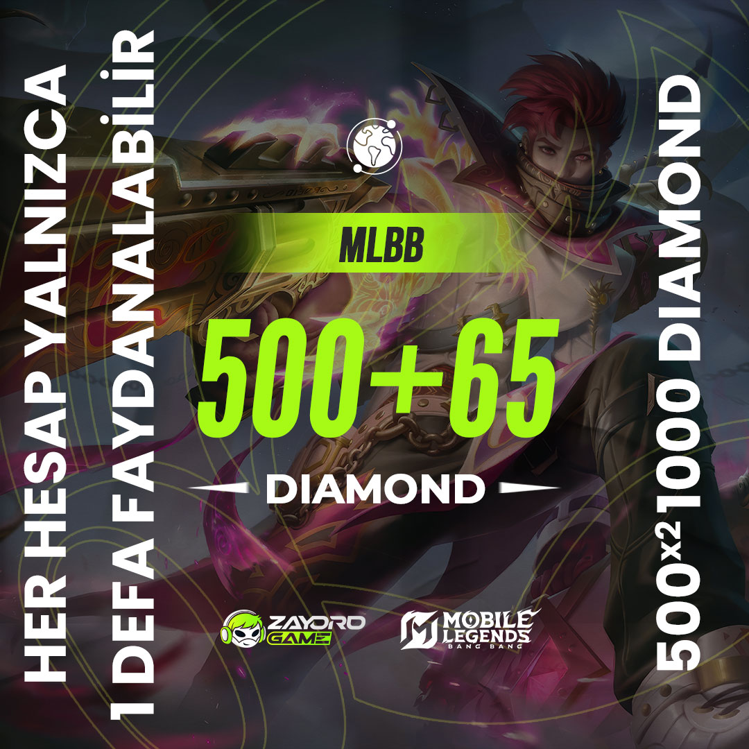 2x Bonus First Top Up 500+65 Diamonds (Global)