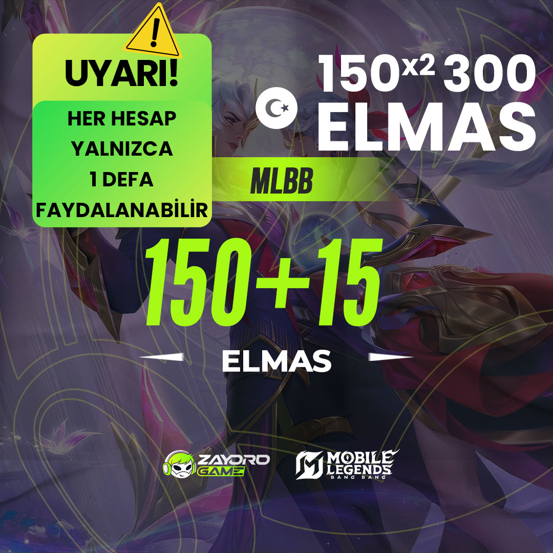 2x Bonus First Top Up 150+15 Diamonds (Türkiye)