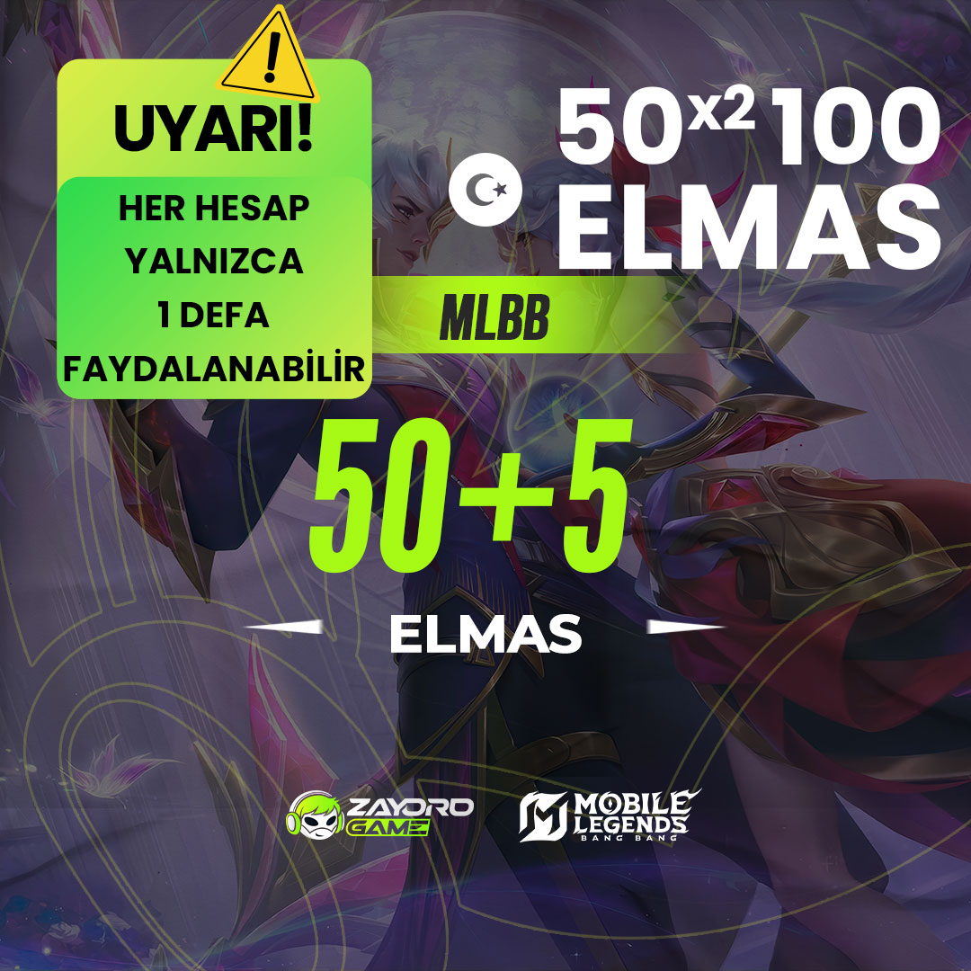 2x Bonus First Top Up 50+5 Diamonds (Türkiye)